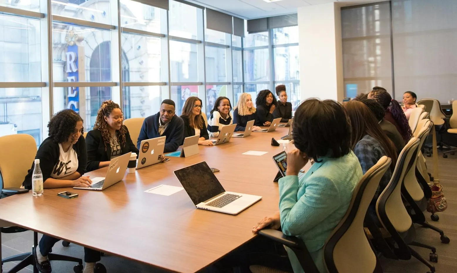 group of people in a boardroom