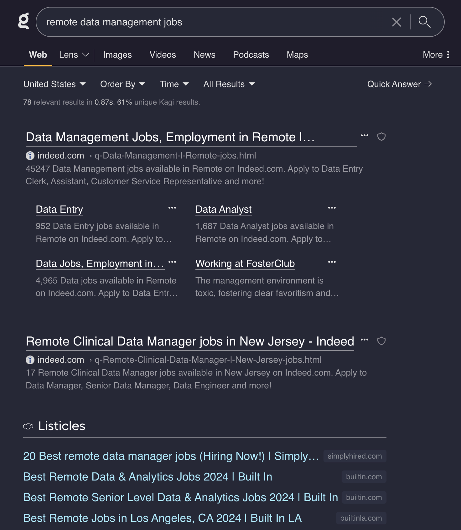 Kagi search engine