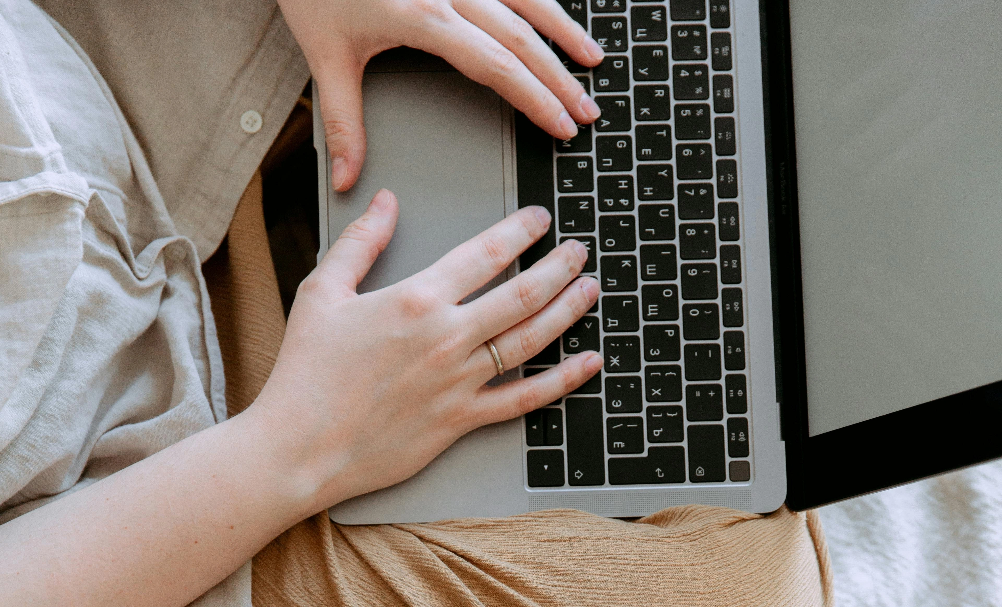 woman with a laptop
